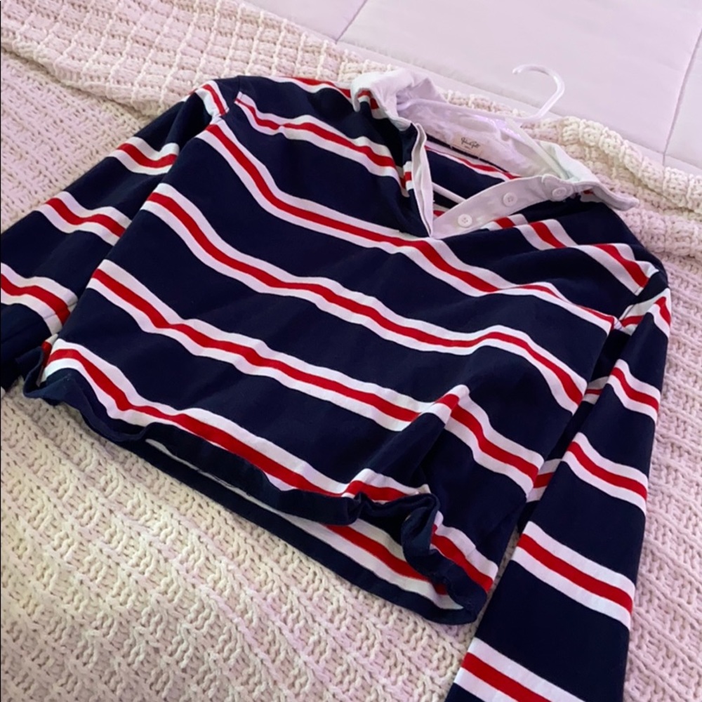 pacsun cropped long sleeve w collars